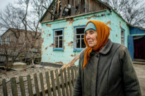 UKRAINE. Tetiana lives in Kramtorsk in the Donetsk region, a town where the sound of shelling has become a daily reality. Her home was damaged by shelling that shattered windows and destroyed her stove, her only source of heating. With support from UNHCR partner Angels of Salvation, she received emergency materials and a mobile team then conducted urgent repairs which restored her windows and stove, ensuring she could heat her home and stay warm.